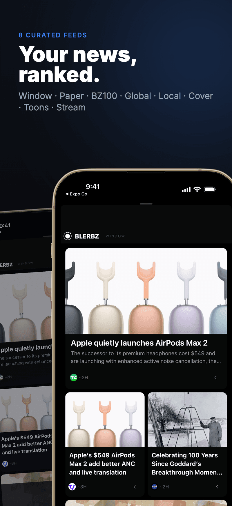 Blerbz-App — Startfeed